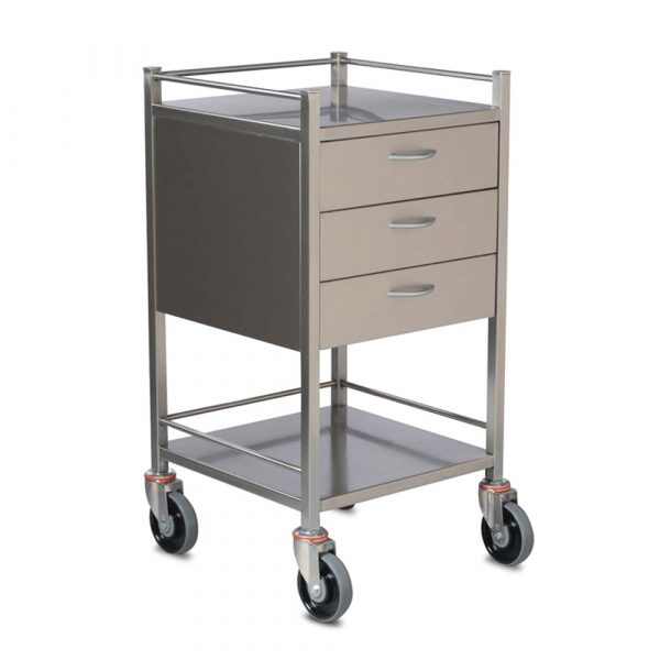 Complete Medical Australasia - Products - Medical Carts - SQ Series Dressing Trolley 3 Drawers