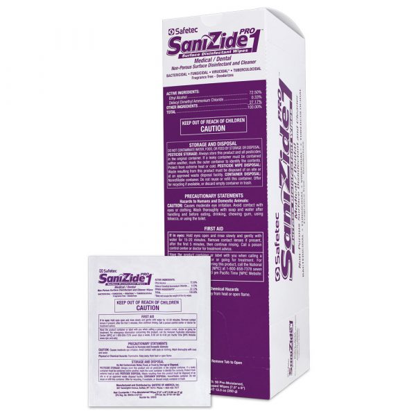 Complete Medical Australasia - Products - Lab Supply Safetec - SaniZide Pro 1 Wipe Box