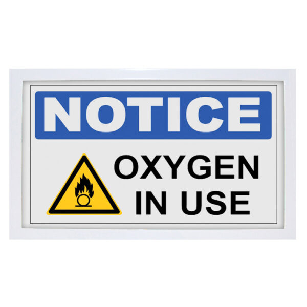 Complete Medical Australasia - Products - Warning Signs - Notice Oxygen In Use