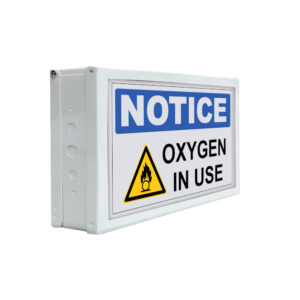 Complete Medical Australasia - Products - Warning Signs - Notice Oxygen In Use side view