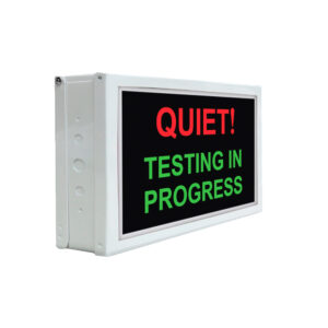 Complete Medical Australasia - Products - Warning Signs - Quiet Testing In Progress side view